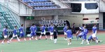 ウォーミングアップ中