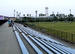 徳島県鳴門総合運動公園球技場のメインスタンド