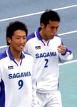元ヴォルティスのDF谷奥(右=背番号2)