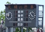 今どき珍しいクラシックなスコアボード