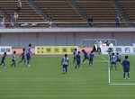 サッカースクールのミニゲーム