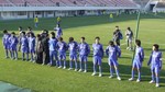 試合後、挨拶をする選手たち