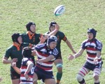 東福岡と佐賀工の競り合い