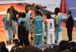 タイムアウトを取るアローズベンチ