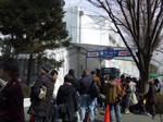 入場口にできた行列
