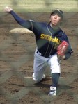 鷺宮の二番手・小高投手は3回1/3を1安打ピッチング