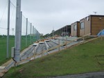 進行中のスタンド設置工事