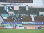 遠路はるばる駆け付けた湘南サポーター
