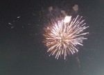 ハーフタイムの花火