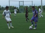 よくボールに絡んだ吉野川MF小西