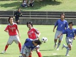 川内中の6番・丸岡のヘディング