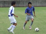 ゴールを決めた川内中のFW烏野
