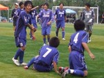喜ぶヴォルティスの選手たち