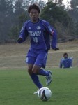 先制ゴールを決めたヴォルティスFW後藤
