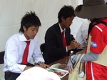 選手サイン会の様子