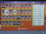 愛媛FCの選手紹介ボード