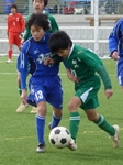 タッチライン際の攻防