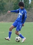 先制ゴールを決めた吉野川のFW稲井