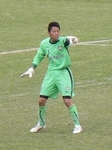 ファインセーブを見せた高松商のGK1番