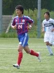 先制点を決めたOKFCのFW安泰成