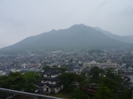 島原城天守閣から見た眉山