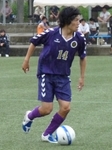 決勝ゴールを決めた学芸MF佐々木