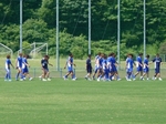 ランニングするトップチームの選手たち
