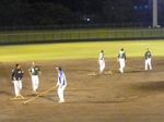 選手たちによるグラウンド整備