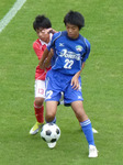 先制点を決めた吉野川FW稲井
