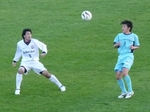 加古川DF池ノ谷とYSCCのFW吉田