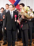 飯泉県知事と美濃部監督のツーショット